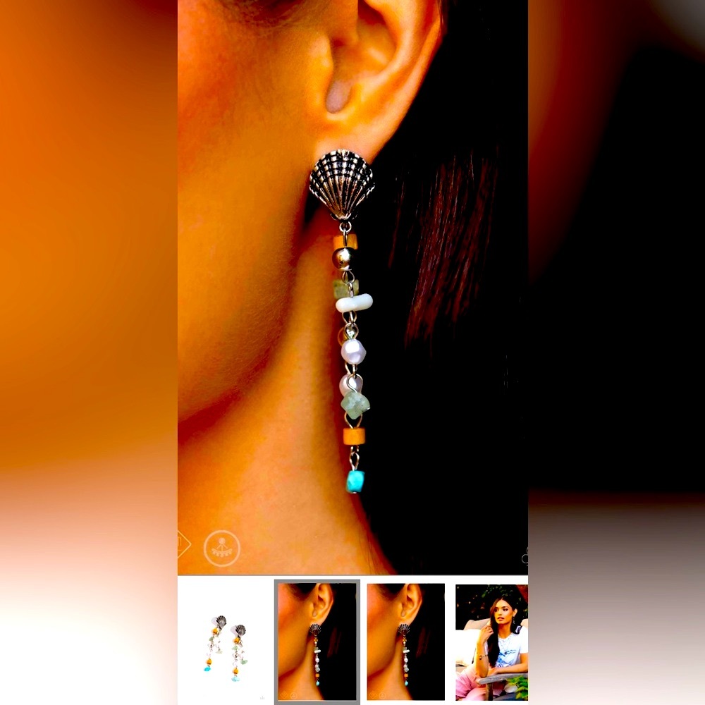 🔥🧜🏻‍♀️🧜BEACH PLEASE❗️ PAPARAZZI “COASTLINE COLLECTION” MULTI POST EARRINGS❗️ - Picture 4 of 4
